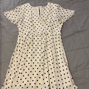 express polka dot wrap dress